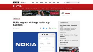 Nokia 'regrets' Withings health app backlash - BBC News - BBC.com