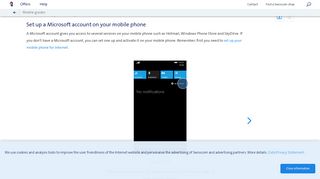Nokia Lumia 630 - Set up a Microsoft account on your mobile phone ...