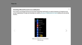 Activating a Microsoft account on my mobile phone - Nokia Lumia 625 ...