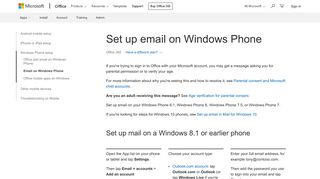Set up email on Windows Phone - Office Support