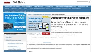 About creating a Nokia account | Ovi Nokia
