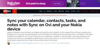 Sync your calendar, contacts, tasks, and notes with Sync on Ovi and ...