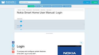 Login - Nokia Smart Home User Manual [Page 8] - ManualsLib