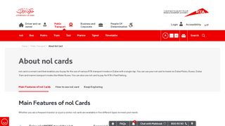 Roads and Transport Authority- About nol card