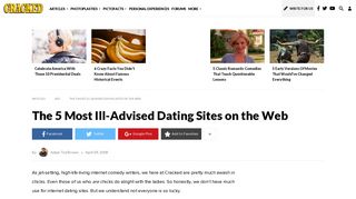 The 5 Most Ill-Advised Dating Sites on the Web | Cracked.com