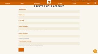 NOLS - Create account