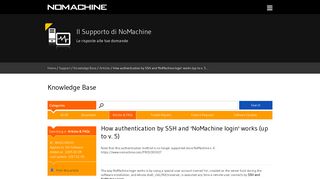 How authentication by SSH and 'NoMachine login' works (up to v. 5)