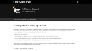 NoMachine - Creating new virtual desktop sessions