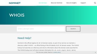 WHOIS UK Lookup Tool - Nominet