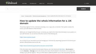 How to update the whois information for a .UK domain - SiteGround