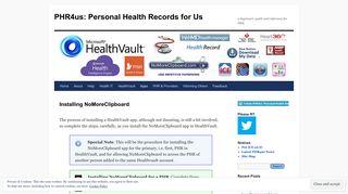 Installing NoMoreClipboard | PHR4us: Personal Health Records for Us
