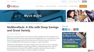 Shop NoMoreRack for Sales & Ship Abroad - MyUS.com