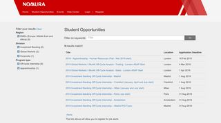 Student Opportunities - Nomura Global Campus