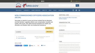 Non Commissioned Officers Association (NCOA) - National Resource ...