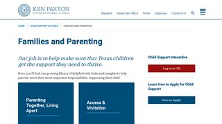 Families and Parenting - Texas Attorney General