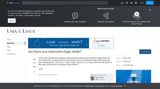 Are there non-interactive login shells? - Unix & Linux Stack Exchange