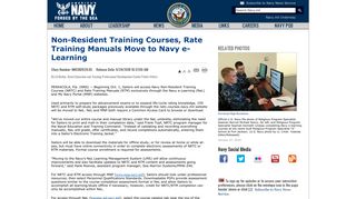 Non-Resident Training Courses, Rate Training Manuals Move to Navy ...