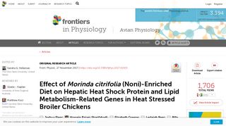 Frontiers | Effect of Morinda citrifolia (Noni)-Enriched Diet on Hepatic ...