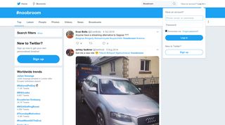 #noobroom hashtag on Twitter