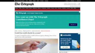 Could free credit checks be a scam? - Telegraph