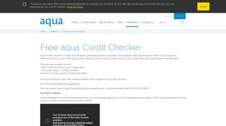 Free Credit Rating Check Report | aqua