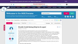 Noodle Credit Rating Help Im So upset - MoneySavingExpert.com Forums