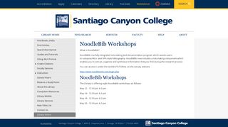 NoodleBib Workshops - Santiago Canyon College