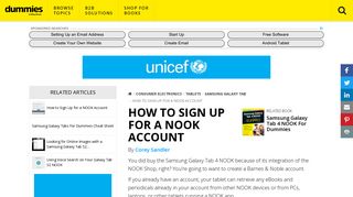 How to Sign Up for a NOOK Account - dummies