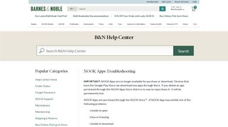 NOOK Apps Troubleshooting - Barnes & Noble