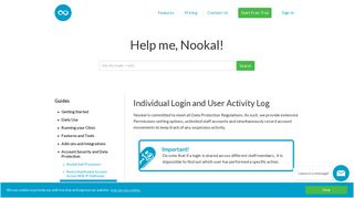 Individual Login and User Activity Log - Nookal