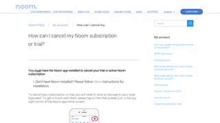 How can I cancel my Noom subscription or trial? - Noom Inc. | Noom Inc.