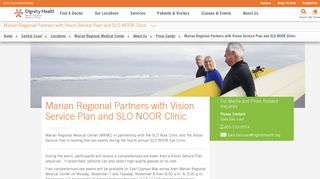 Marian Regional Partners with Vision Service Plan and SLO NOOR ...