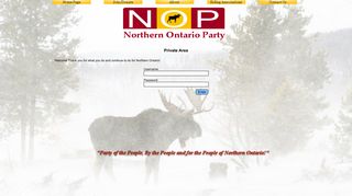 Login Page - NOP - Northern Ontario Party