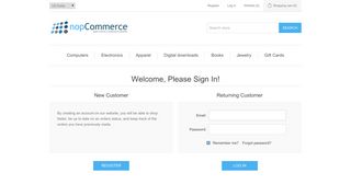 Log in - nopCommerce demo store