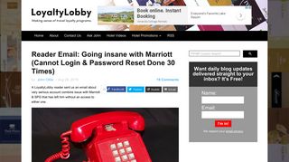 Reader Email: Going insane with Marriott (Cannot Login & Password ...