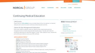 CME Opportunities | NORCAL Group - Medical Professional Liability ...
