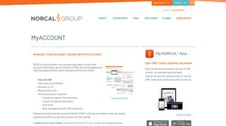 MyACCOUNT | NORCAL Group - Medical Professional Liability ...
