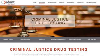 CRIMINAL JUSTICE DRUG TESTING - Cordant Solutions