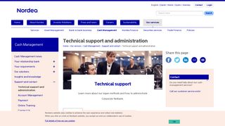 Technical support and administration | nordea.com