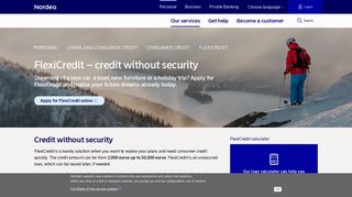 FlexiCredit - Apply for unsecured credit | Nordea.fi