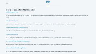 nordea se login internet banking privat – ZQX
