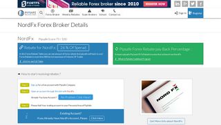 NordFx | Forex Broker Details | PipSafe Forex Cashback Rebate