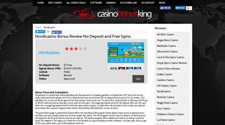 Nordic Casino - $7 No Deposit Bonus - Casino Bonus King