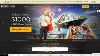 Online Casino CasinoCruise- $1000 & 200 Freespins Bonus