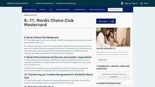 8.-11. Nordic Choice Club Mastercard - Nordic Choice Hotels