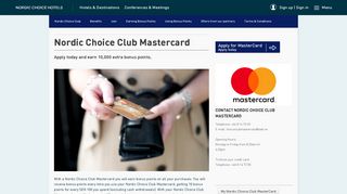 Nordic Choice Club Mastercard - Nordic Choice Hotels