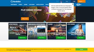 Welcome to NordicBet, sportsbook casino and great bonuses