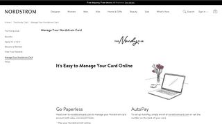 Manage Your Nordstrom Card | Nordstrom