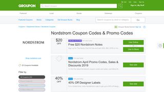 $20 off Nordstrom Coupons, Promo Codes & Deals 2019 - Groupon
