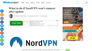 What to do if NordVPN won't connect after update - Windows Report